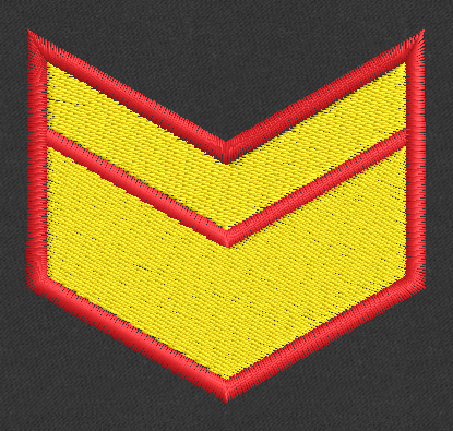 Нашивка на рукав выш. (Курсовка 6 курс, красная)